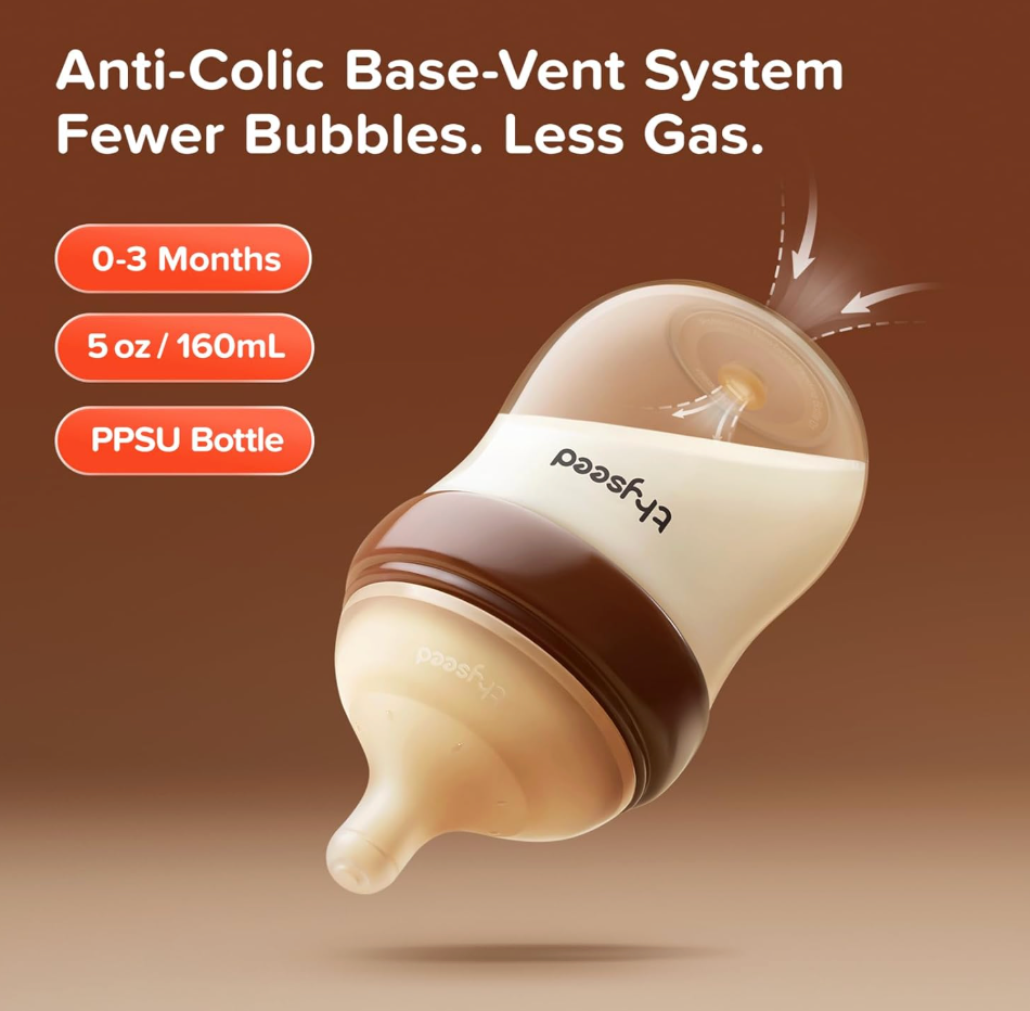 Wide Neck Anti-Colic Baby Feeding Bottle