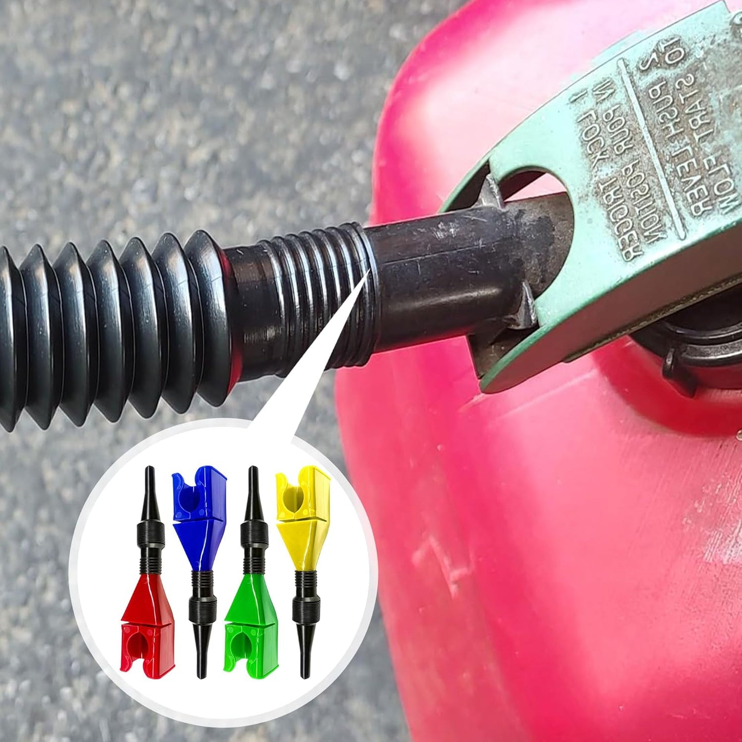 Retractable Funnel Hose for Fuel Transfer