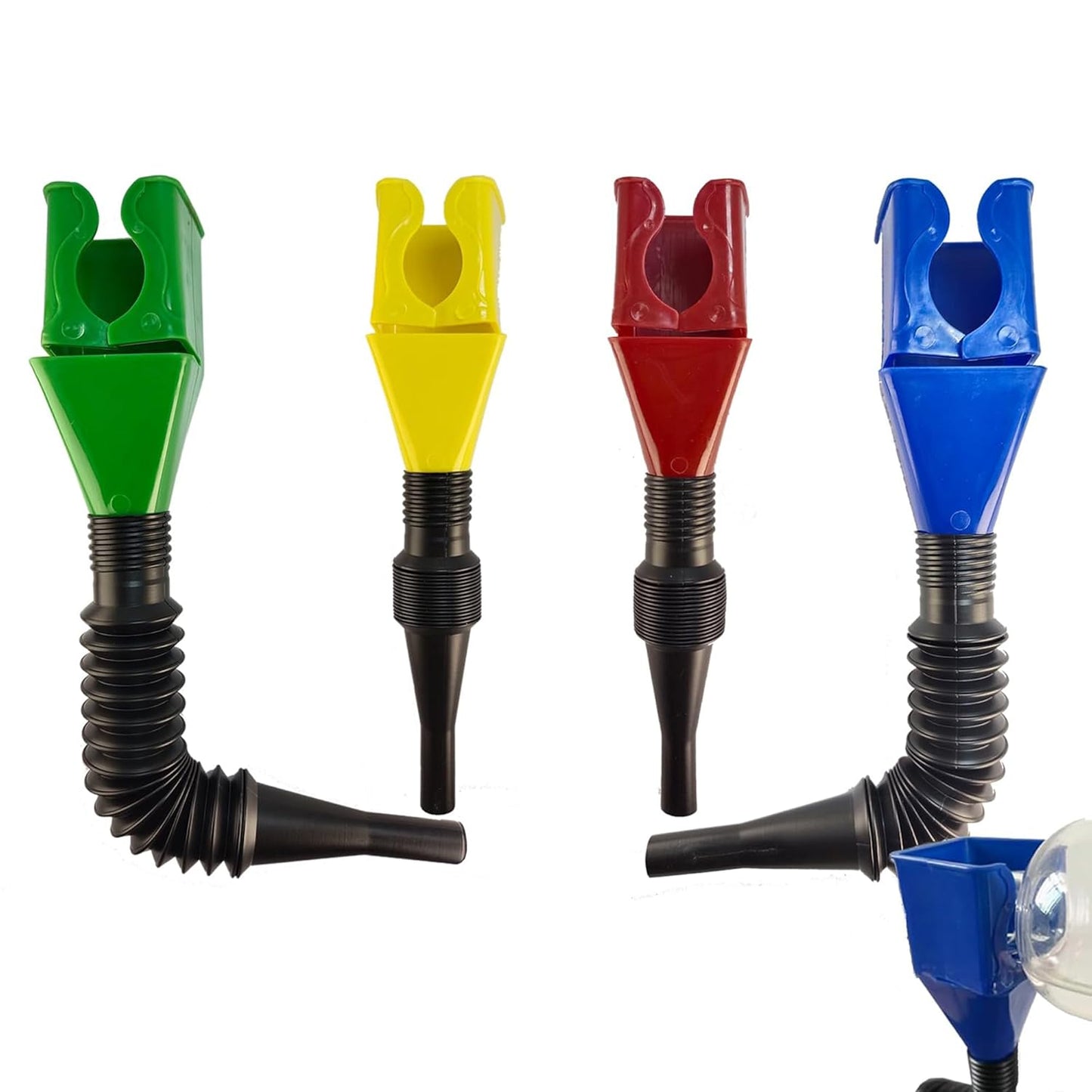 Retractable Funnel Hose for Fuel Transfer