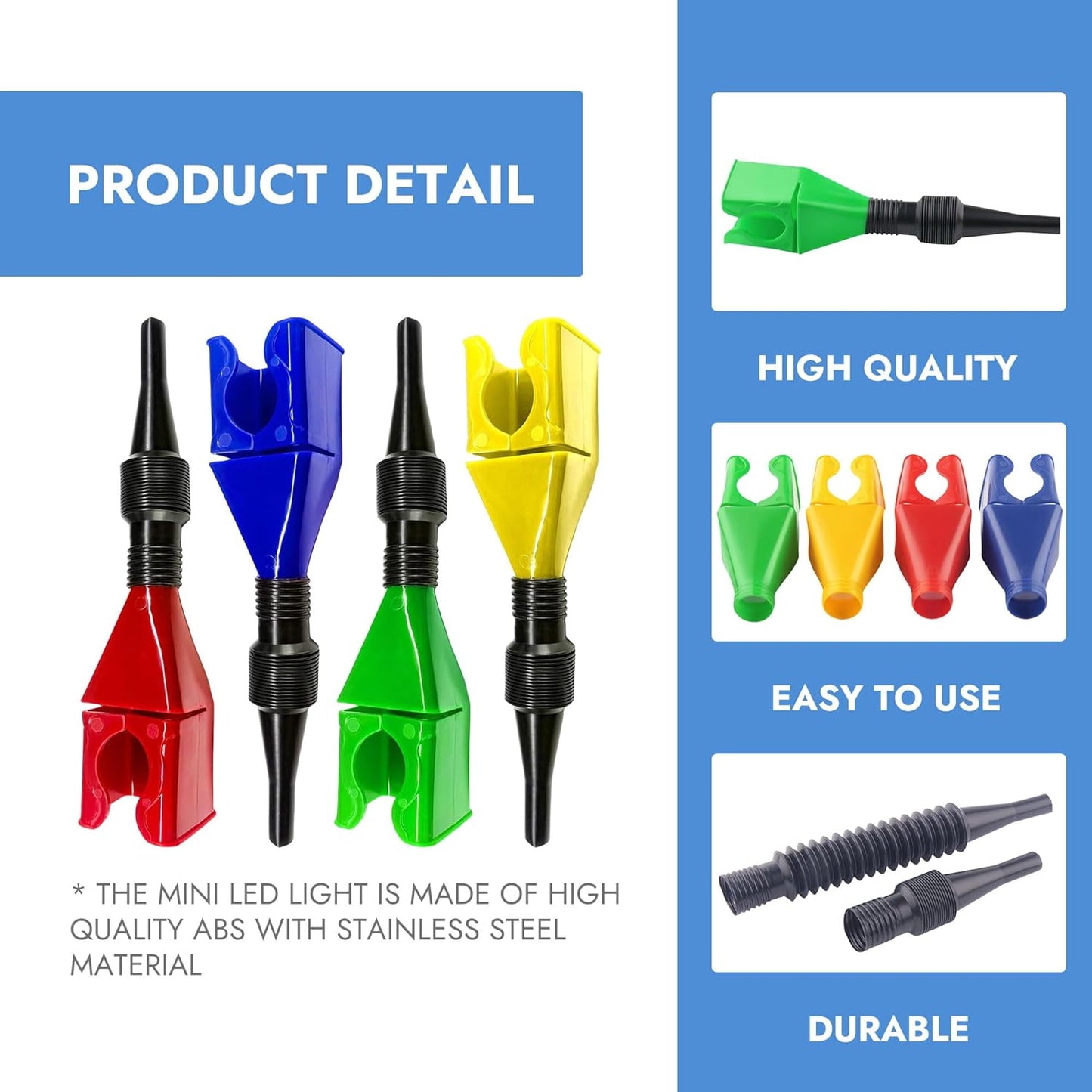 Retractable Funnel Hose for Fuel Transfer