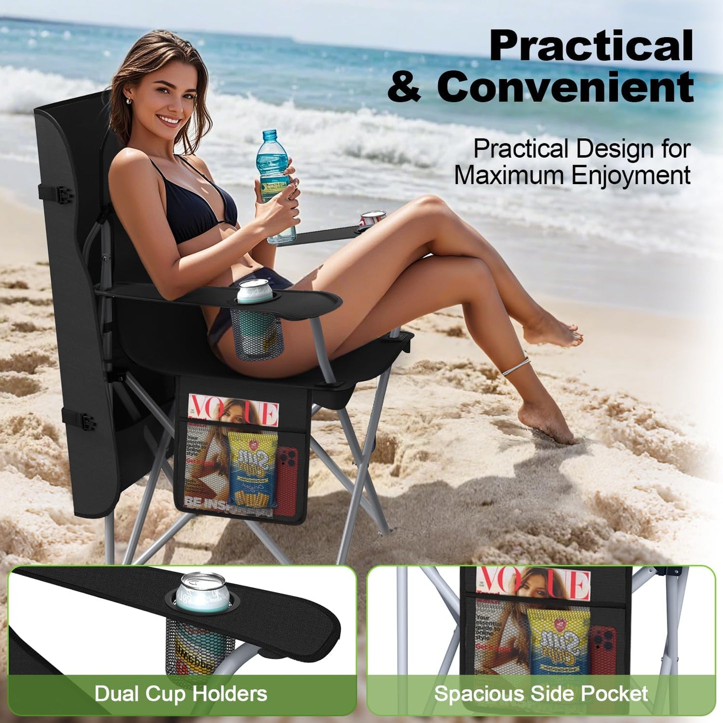 Portable Camping Chair with Canopy