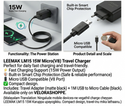 LEEMAK LM15 15W Micro Travel Charger