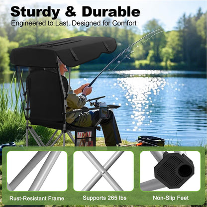 Portable Camping Chair with Canopy