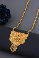 Traditional Gold plated Ki Mala Design With Moti Chen Ladi Long Mangalsutra