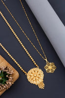 Mangalsutra Ki Mala Design With Moti Chen Ladi Lomg and short Combo Set [ BUY 1 GET 1 FREE ]