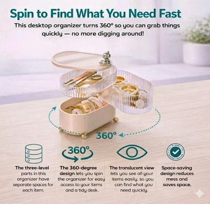 3-Tier Rotating Organiser